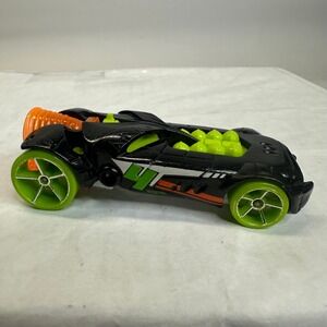 Hot Wheels 2007 RocketFire Black Neon Green Orange Loose